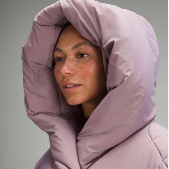 Lululemon hooded insulated wrap size 14 Heathered light orbit Primaloft 2023 - Picture 10 of 15